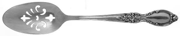Victorian Rose (Silverplate, 1954) Pierced Tablespoon (Serving Spoon) by International Silver