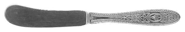 Wedgwood (Sterling, 1924, No Monos) Flat Handle Butter Spreader
