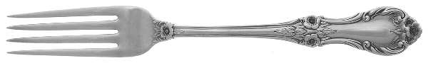 Wild Rose-New (Sterling, 1948, New, No Monos) Fork by International Silver