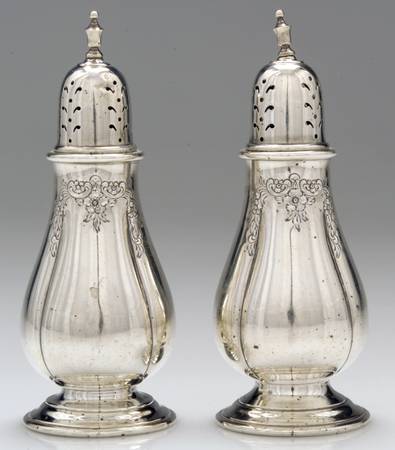 Prelude-Chased (Sterling Hollowware) Salt and Pepper Set