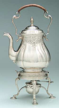 Prelude-Chased (Sterling Hollowware) Kettle, Stand & Burner