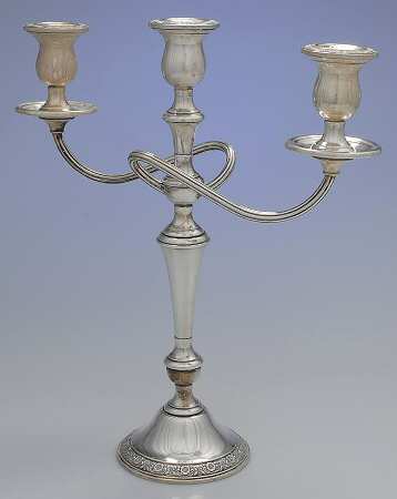 Prelude-Plain (Sterling Hollowware) 14" 3 Light Weighted Candelabra