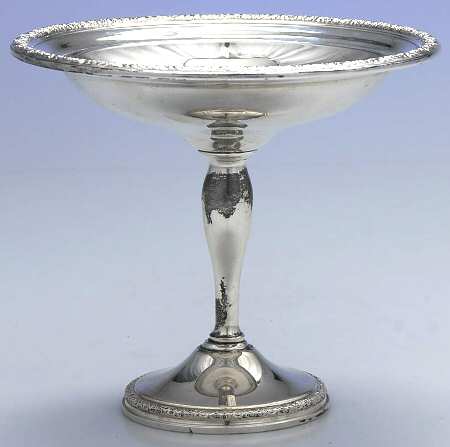 Prelude-Plain (Sterling Hollowware) Weighted Round Compote (Height X Width)