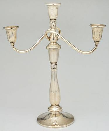 Royal Danish (Sterling, Hollowware) Weighted 3 Light Candelabra