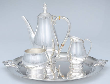 Royal Danish (Sterling, Hollowware) (4 Pc) Demi Set (SCPM,SCRM,SSUOM,STRDEM)