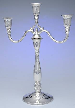 Royal Danish (Sterling, Hollowware) Weighted 3 Light Candelabra