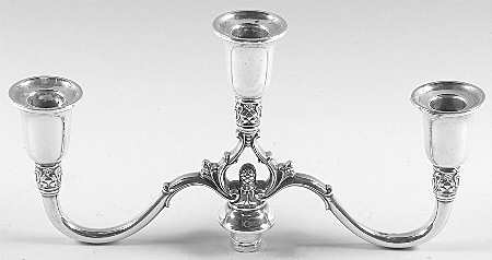 Royal Danish (Sterling, Hollowware) 3-Light Sterling Candelabra Branch