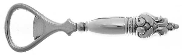 Royal Danish (Sterling, Hollowware) Bottle Opener with Stainless Bowl