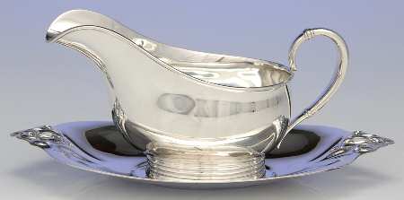 Royal Danish (Sterling, Hollowware) Gravy Boat & Underplate