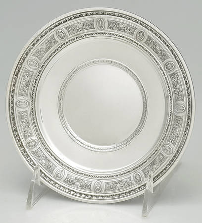 Wedgwood (Sterling, Hollowware, Geometric Base) Bread Plate