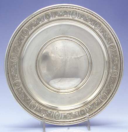 Wedgwood (Sterling, Hollowware, Geometric Base) 10" Sandwich Plate