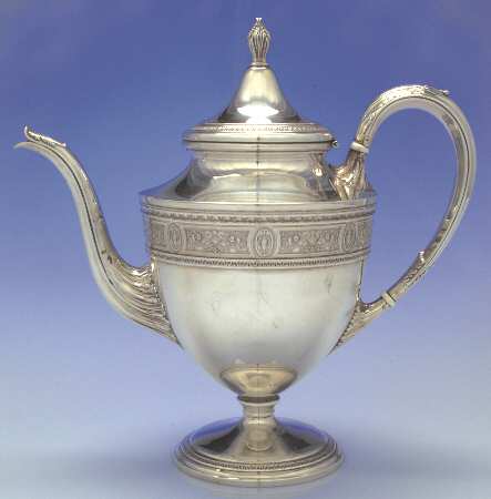 Wedgwood (Sterling, Hollowware, Geometric Base) Teapot