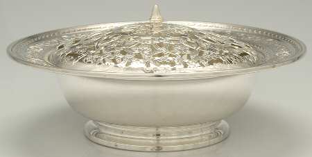 Wedgwood (Sterling, Hollowware, Geometric Base) Centerpiece with Frog