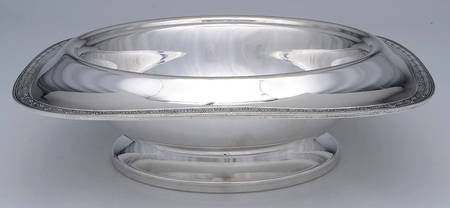 Anniversary (Silverplate, Hollowware) Round Silver Plate Centerpiece, No Flower Arranger