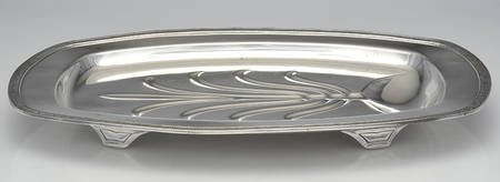 Anniversary (Silverplate, Hollowware) Large Plated Meat Platter with Well