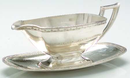 Anniversary (Silverplate, Hollowware) Plated Gravy Boat & Underplate