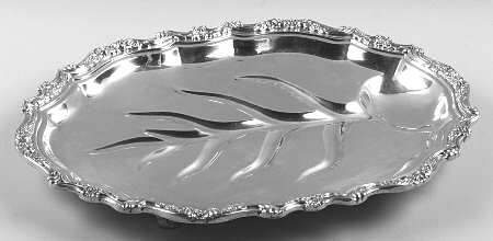 Countess (Silverplate, Hollowware) Small Plated Meat Platter with Well by International Silver