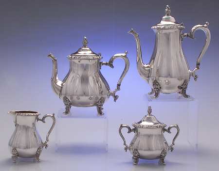 Countess (Silverplate, Hollowware) (4 Piece) Silverplate Tea Set