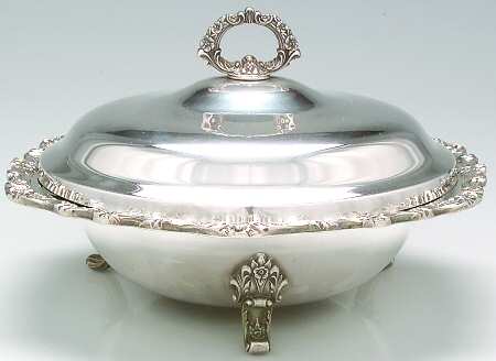 Countess (Silverplate, Hollowware) Plated Round Covered Casserole with Glass