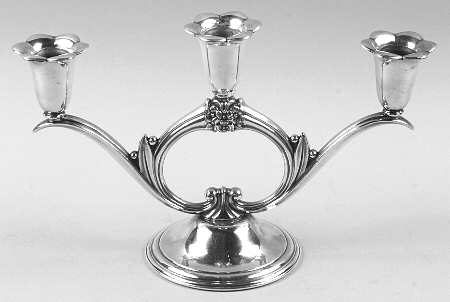 Eternally Yours (Silverplate, Hollowware) Small 3-Light Candelabra by International Silver