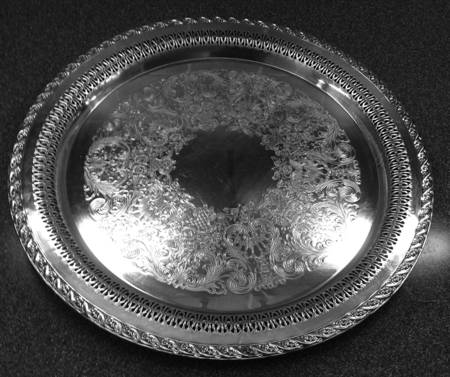 Spring Flower (Silverplate, Hollowware) 15" Pierced Round Tray