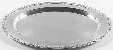 Spring Flower (Silverplate, Hollowware) Small Plated Meat Platter No Well