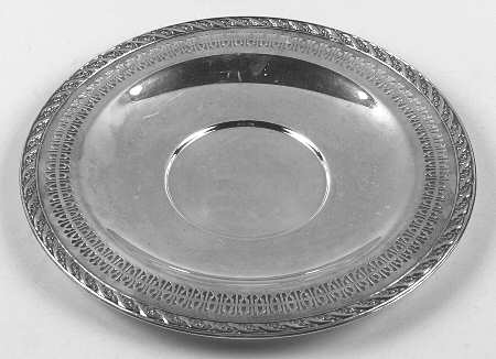 Spring Flower (Silverplate, Hollowware) Silverplate Sandwich Plate