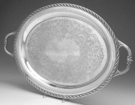 Spring Flower (Silverplate, Hollowware) 20" Waiter Tray