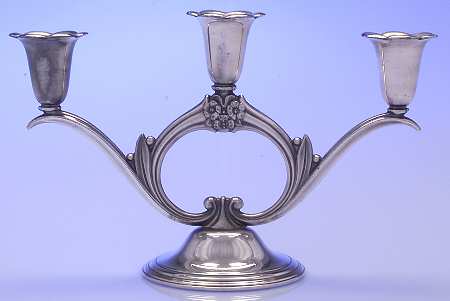 Spring Flower (Silverplate, Hollowware) Small 3-Light Candelabra