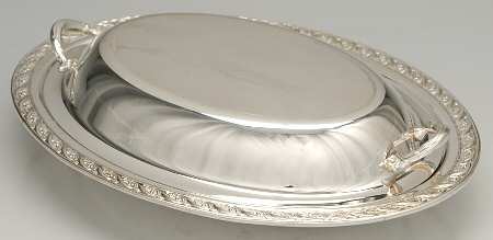 Spring Flower (Silverplate, Hollowware) Double Vegetable Bowl