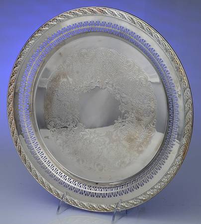 Spring Flower (Silverplate, Hollowware) 12" Round Tray