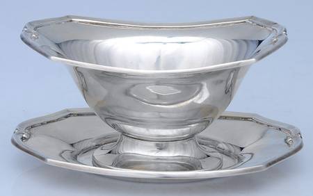 Minuet (Sterling, 1925, Hollowware) Sauce Boat & Underplate
