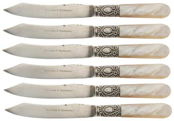 Pearl Handle Flatware 5 (Sterling) (Set of 6) Pearl Handle Individual Fruit Knives