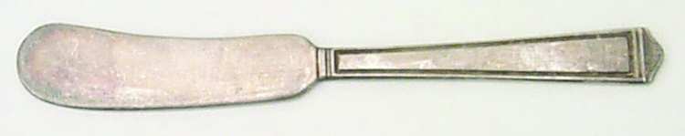 Anniversary (Silverplate, 1923, Monograms) Flat Handle Butter Spreader