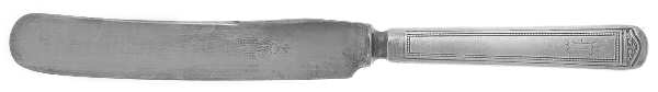 Anniversary (Silverplate, 1923, Monograms) Old French Solid Knife with Bolster