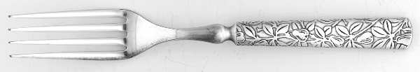 1847 Rogers Seven (Silverplate) Indented Solid Handled Fork