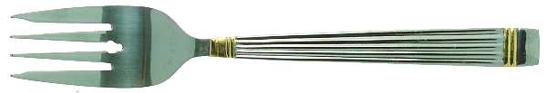 INS323 (STAINLESS, GOLD ACCENTS) Individual Salad Fork by International Silver