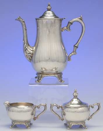 1190 (Silverplate, Hollowware) (3 Pc) Coffee Set (PCP,PCR,PSU)