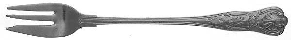 Naval (Silverplate, Kings Design) Cocktail/Seafood Fork