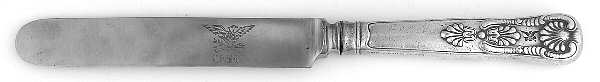 Naval (Silverplate, Kings Design) Blunt Hollow Knife with Bolster