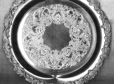 English Scroll (Silverplate, Hollowware) 13" Round Tray