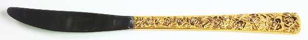 Cellini Romanesque (Gold Electroplate) Modern Solid Knife