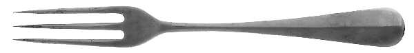 Queen Anne (Sterling) 3 Tine European Fork