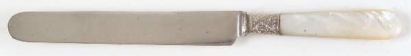 Pearl Handle 1 (Sterling) Blunt Knife with Pearl Handle