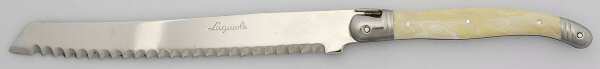 Laguiole-Ivory (Stainless) Bread Knife with Stainless Blade