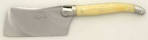 Laguiole-Ivory (Stainless) Cheese Cleaver with Stainless Blade