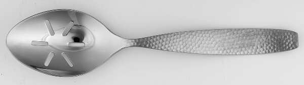 Hammer Five (Stainless) Pierced Tablespoon (Serving Spoon) by Joseph Abboud