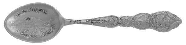 Souvenir Spoons Ab Mountain Skagway Alaska - No Box by Joseph Mayer (USA)