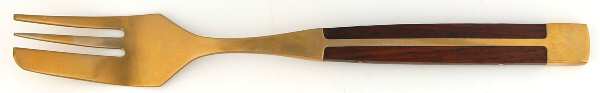 JCZ1 (Brass, Teak) Pastry Fork