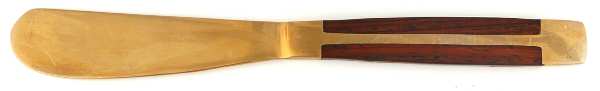 JCZ1 (Brass, Teak) Flat Handle Butter Spreader